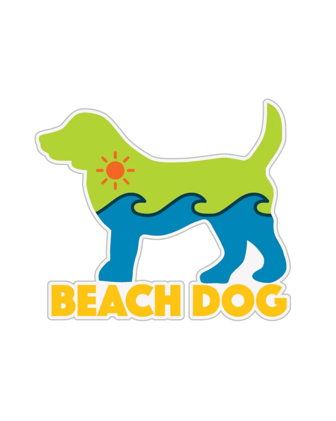 Beach Dog  Sticker