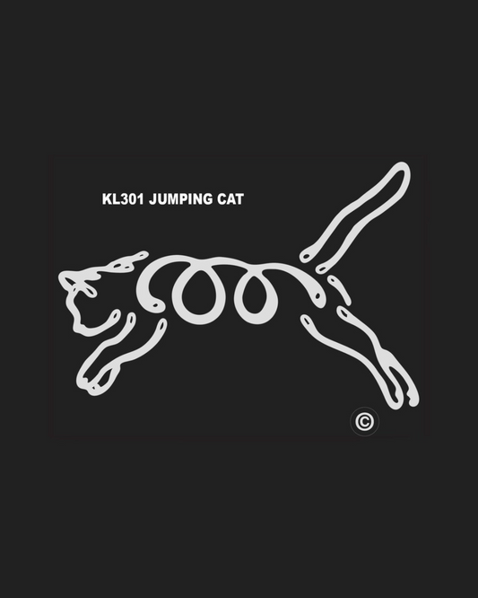 Cat Jumping K-line Window Decal