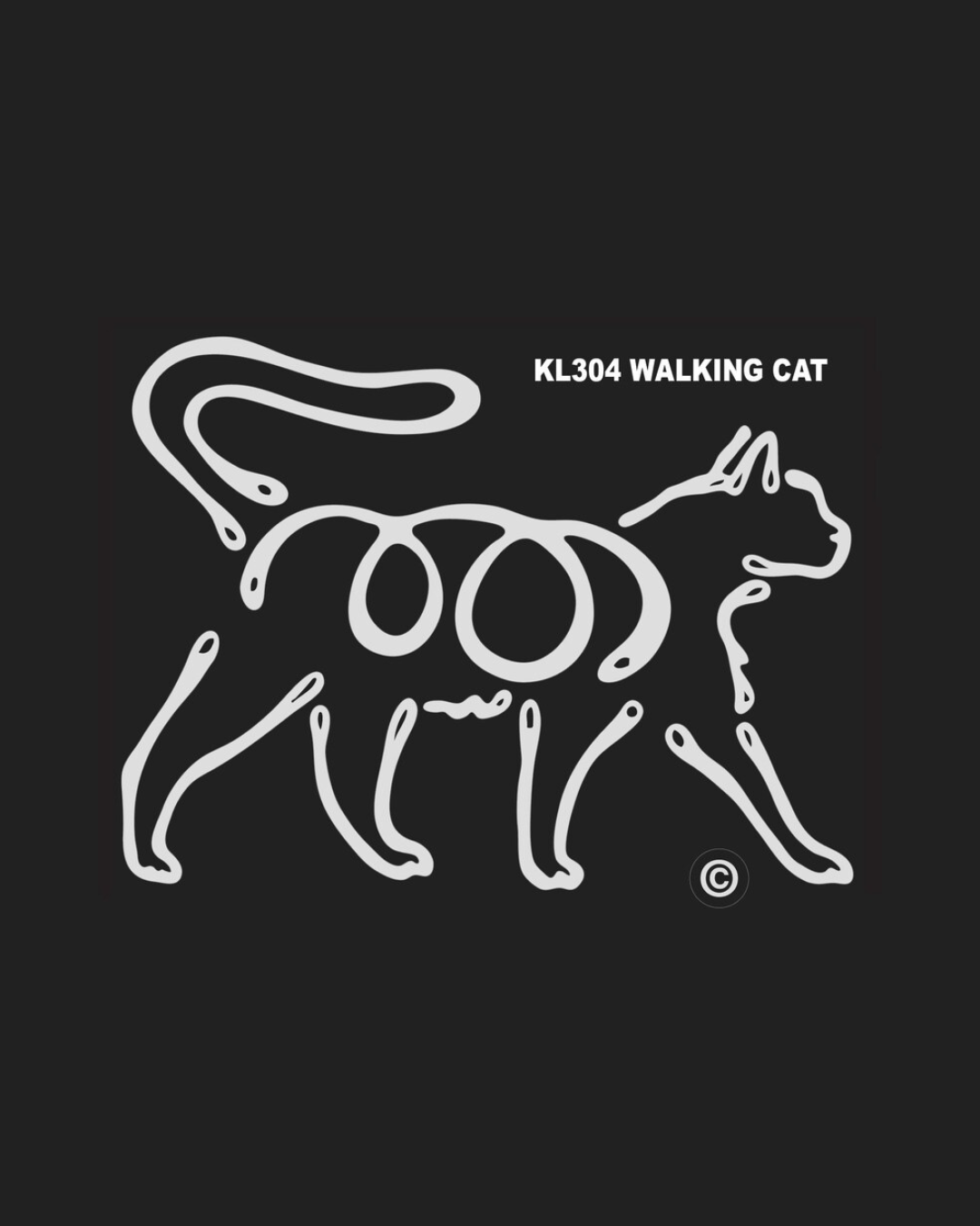 Cat Walking K-line Wind Decal