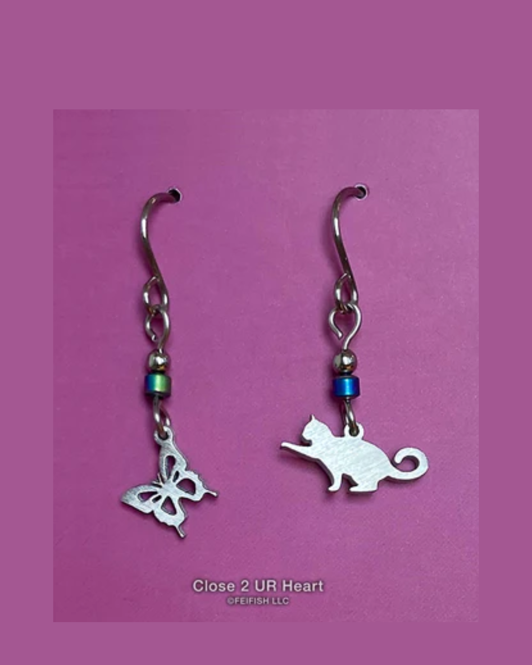 Cat & Butterfly Earrings