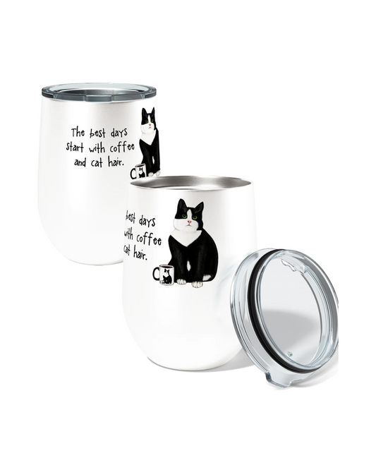 Cat Hair Wine Tumbler 12oz