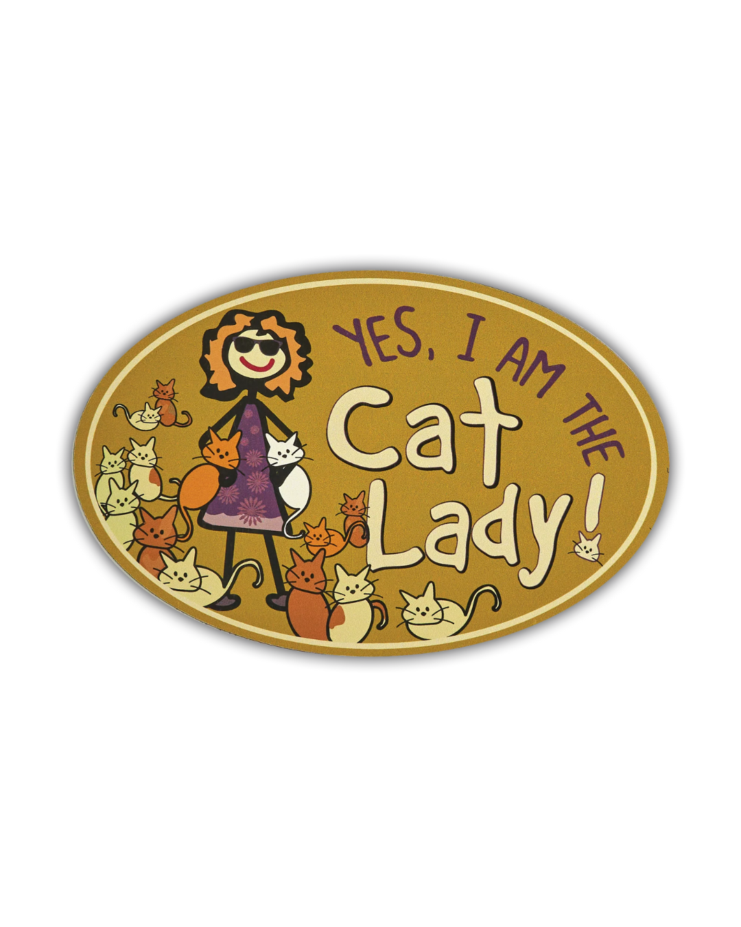 Yes I am the Cat Lady!  Sticker