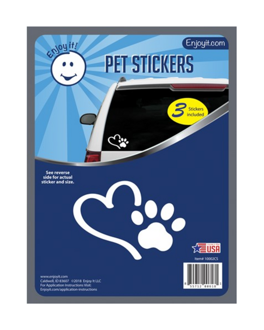 Heart and Paw Stickers Decal