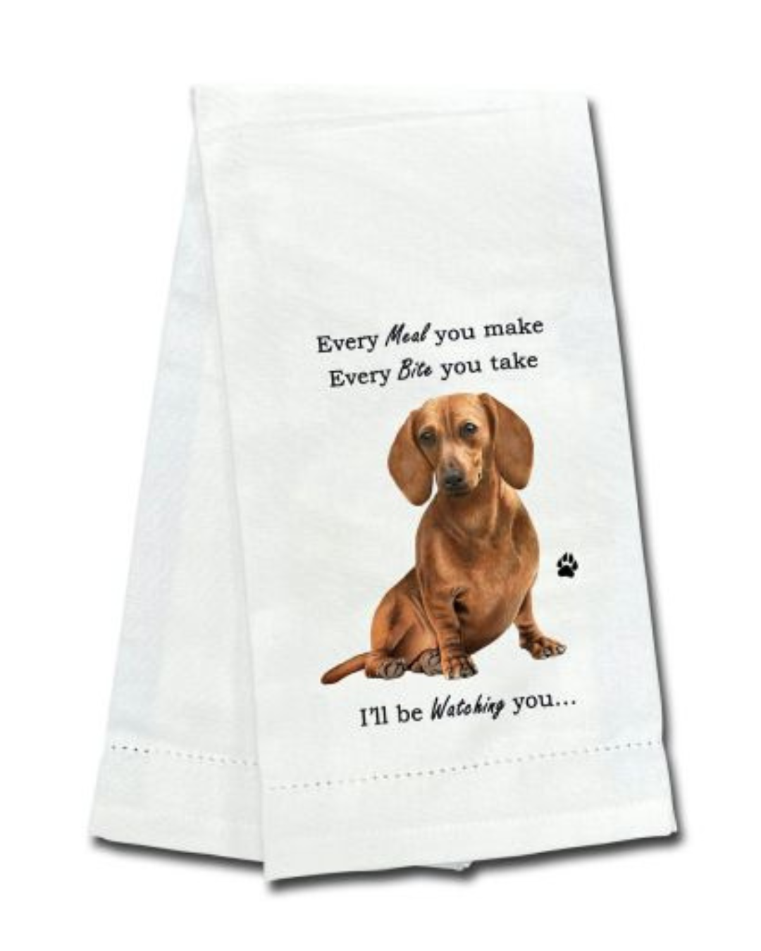 towels Dachshund red