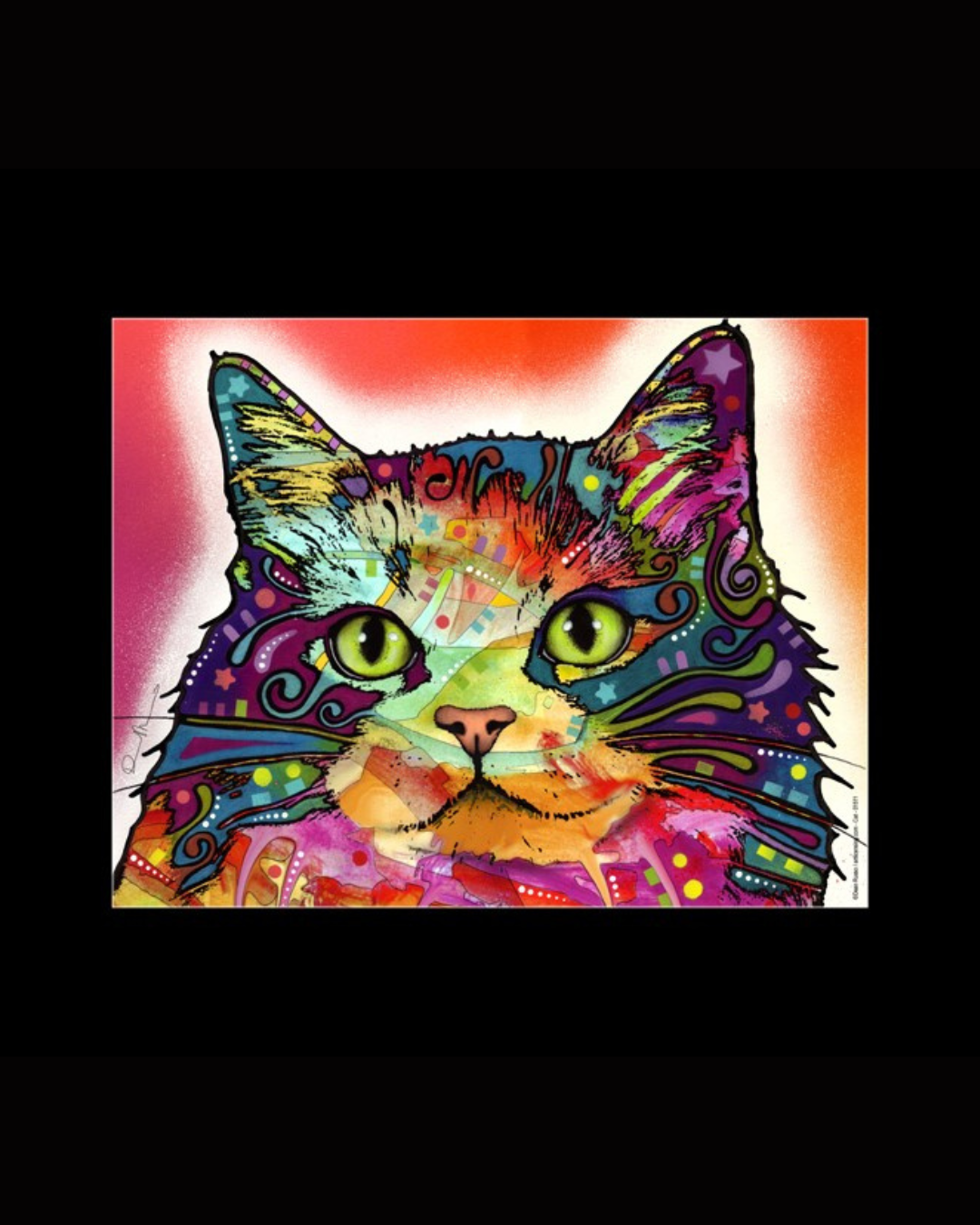 16x20 Matted Cat Rag