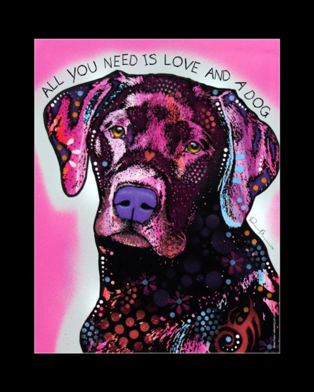 16x20 Matted Labrador Lov Pink