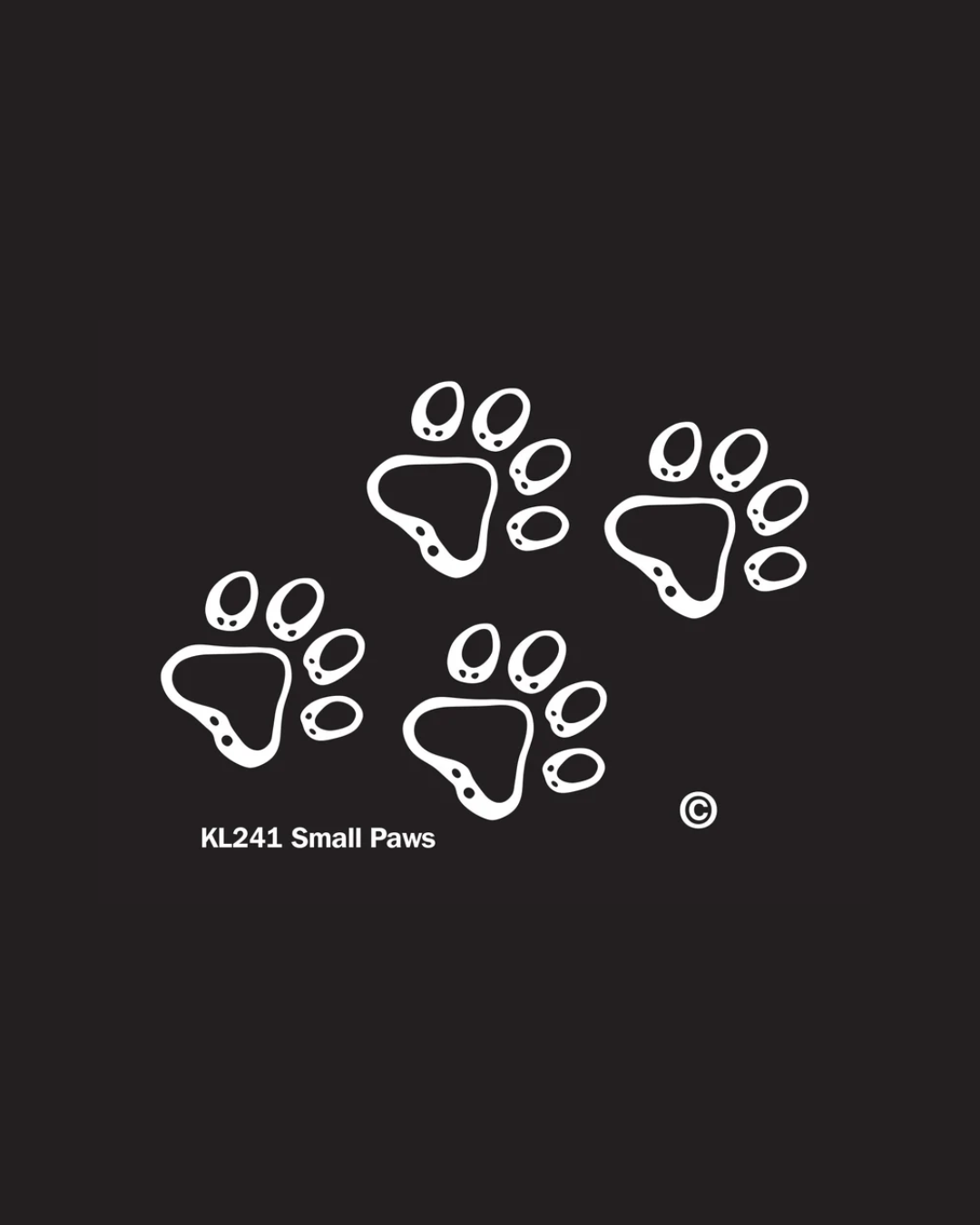 Small Paw Prints K-line Win Decal