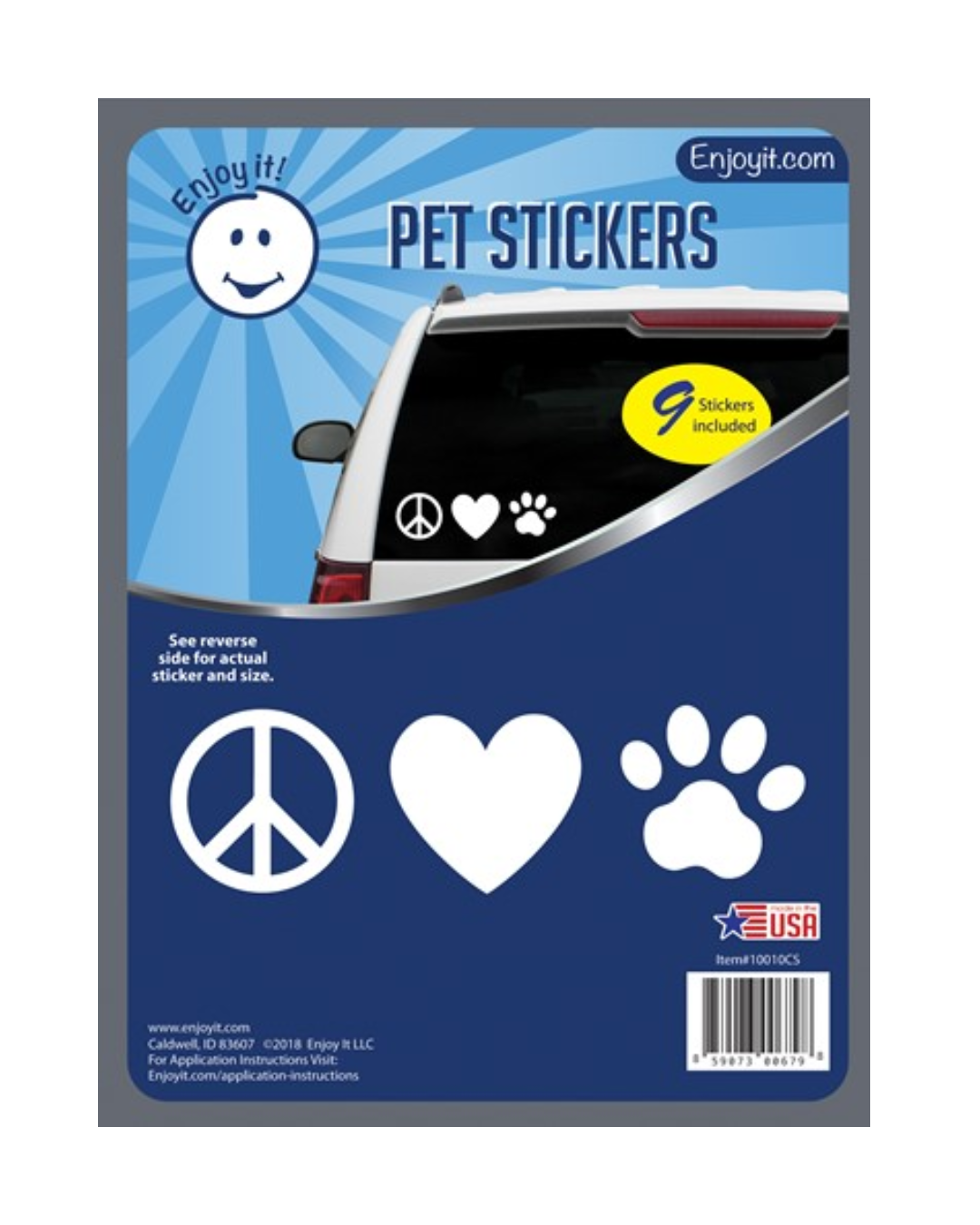 Peace Heart and Paw Stick