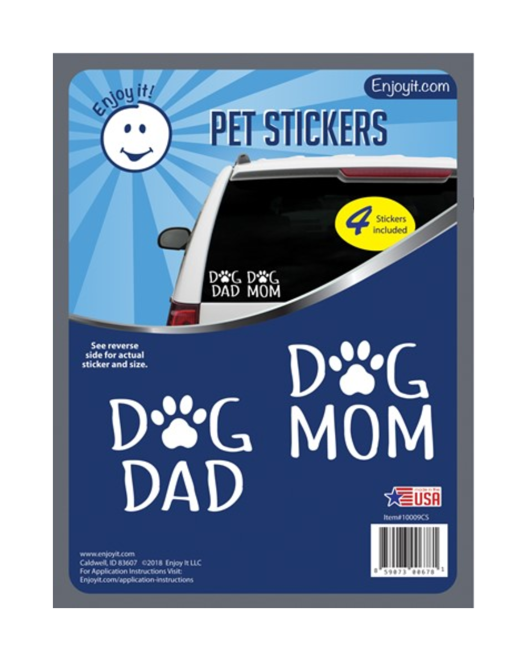 Dog Mom and Dad with Paw Decal