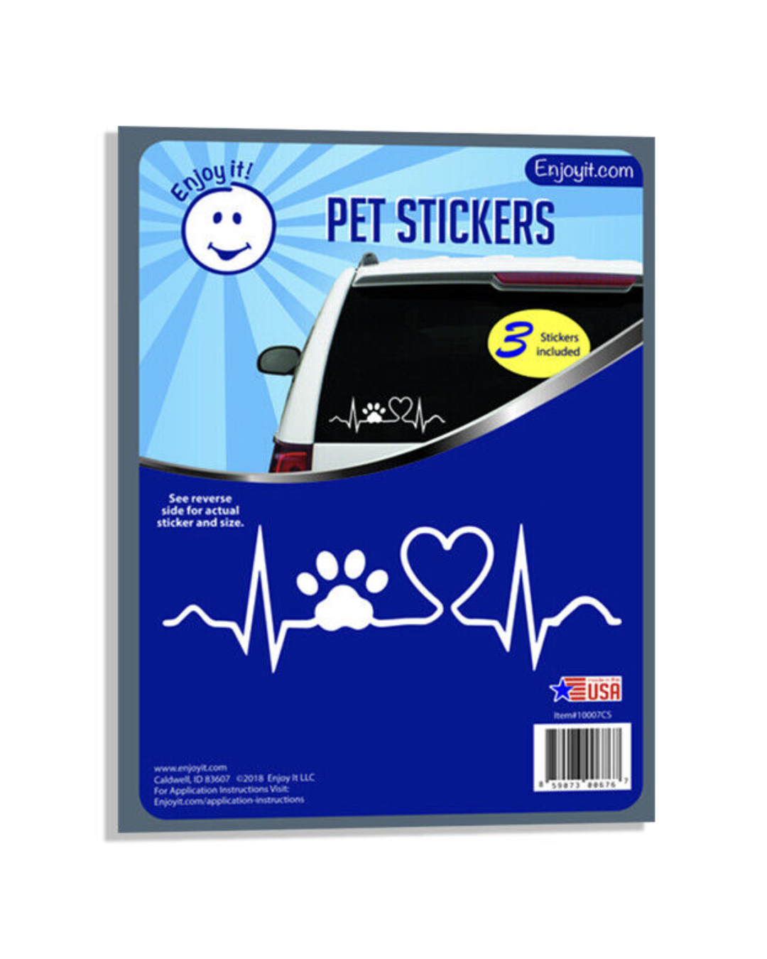 Heart Beat with Paw Sticker