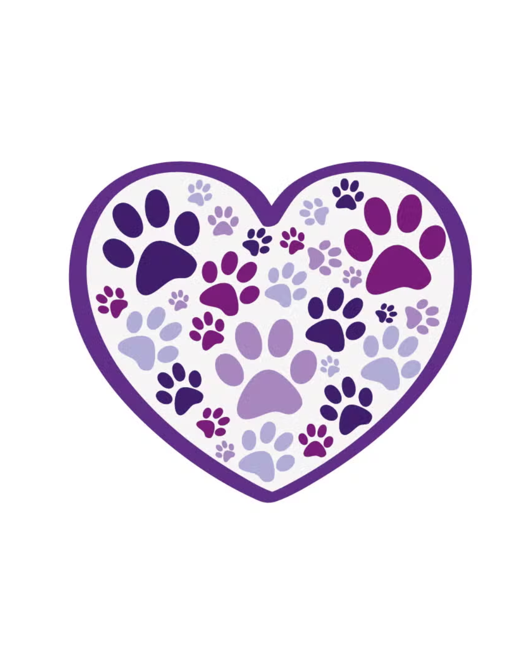 Heart with Paws Sticker