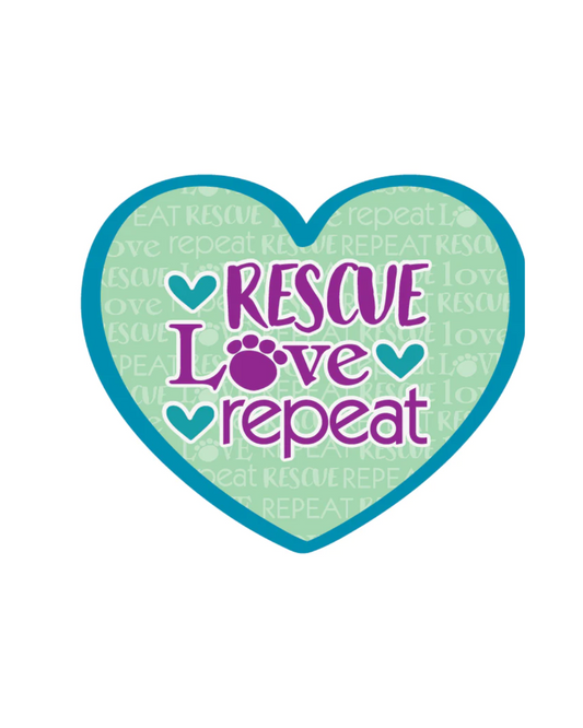 Rescue Love Repeat Sticker