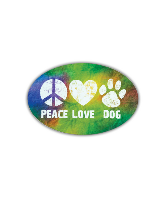 Peace Love Dog Sticker