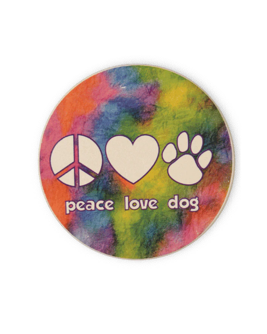 Peace Love Dog Coaster