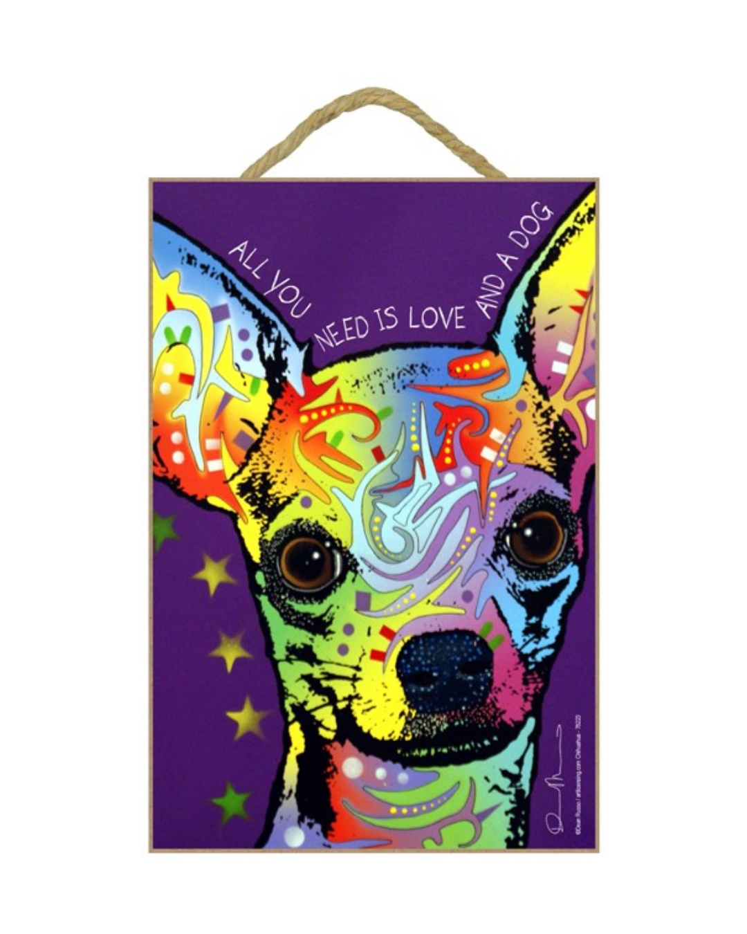 Chihuahua AYN lov & dog purple