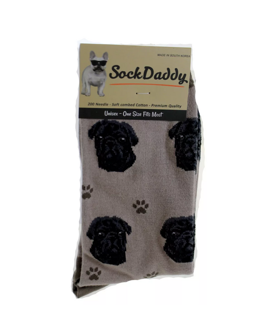 Pug black Socks