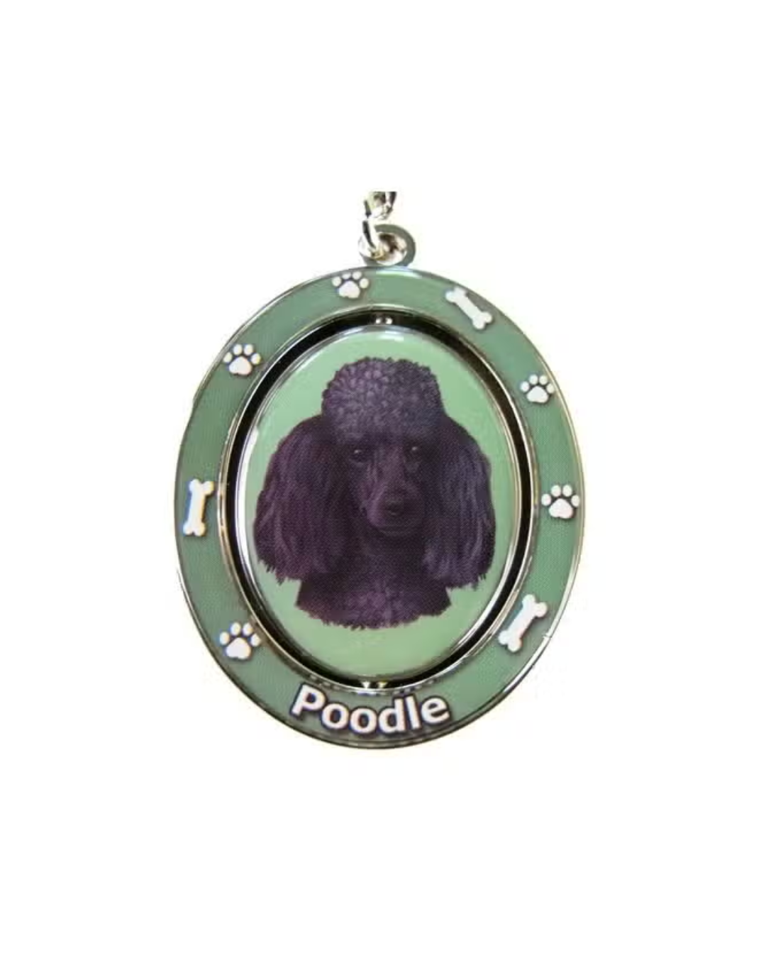 Poodle Black keychain