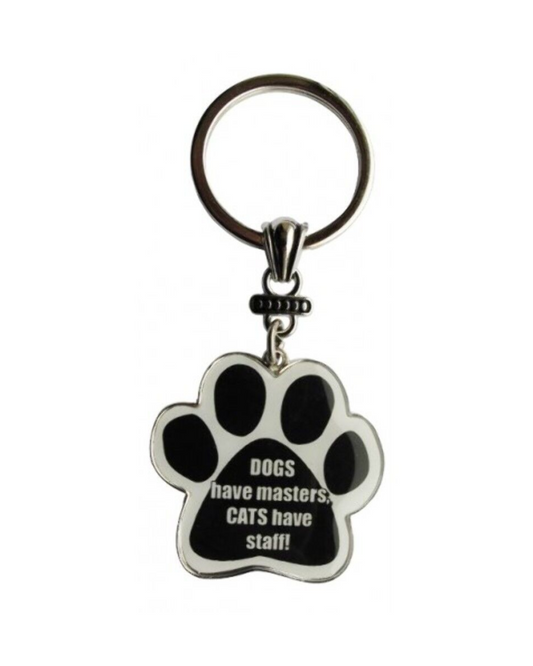 Dogs have masters Cats Keychain