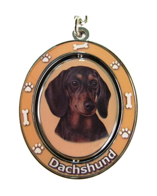 Dachshund black keychain