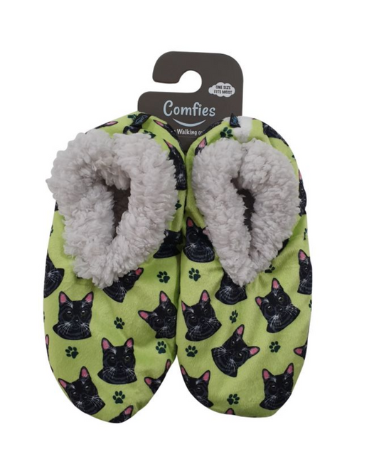 Black Cat Slippers