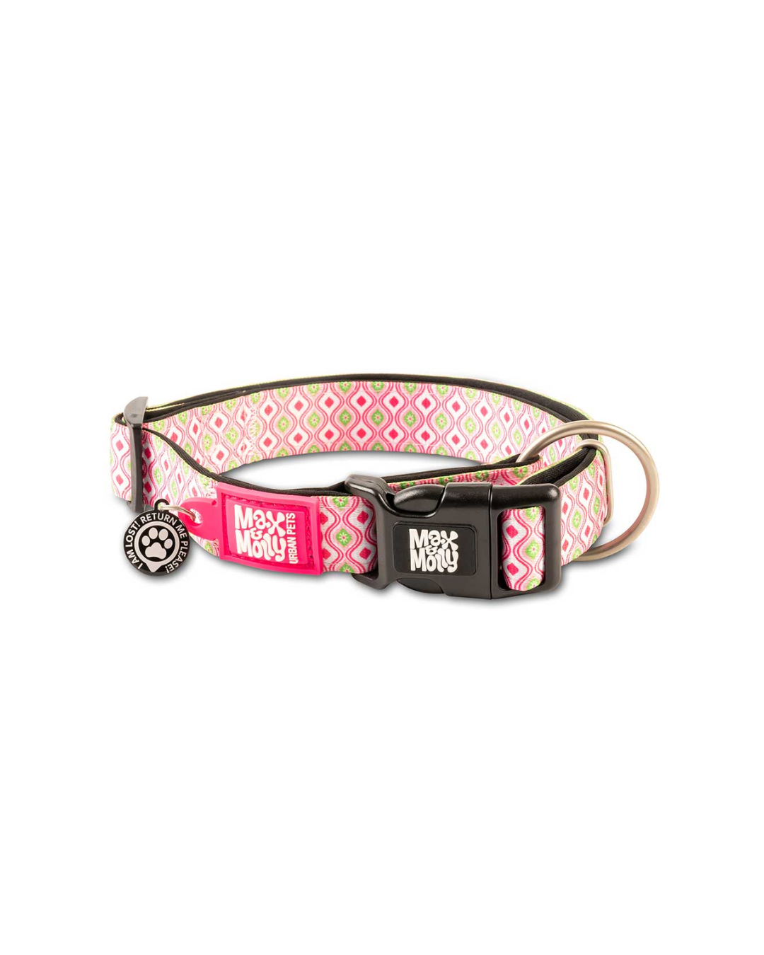 ID Dog Collar Retro Pink Collar