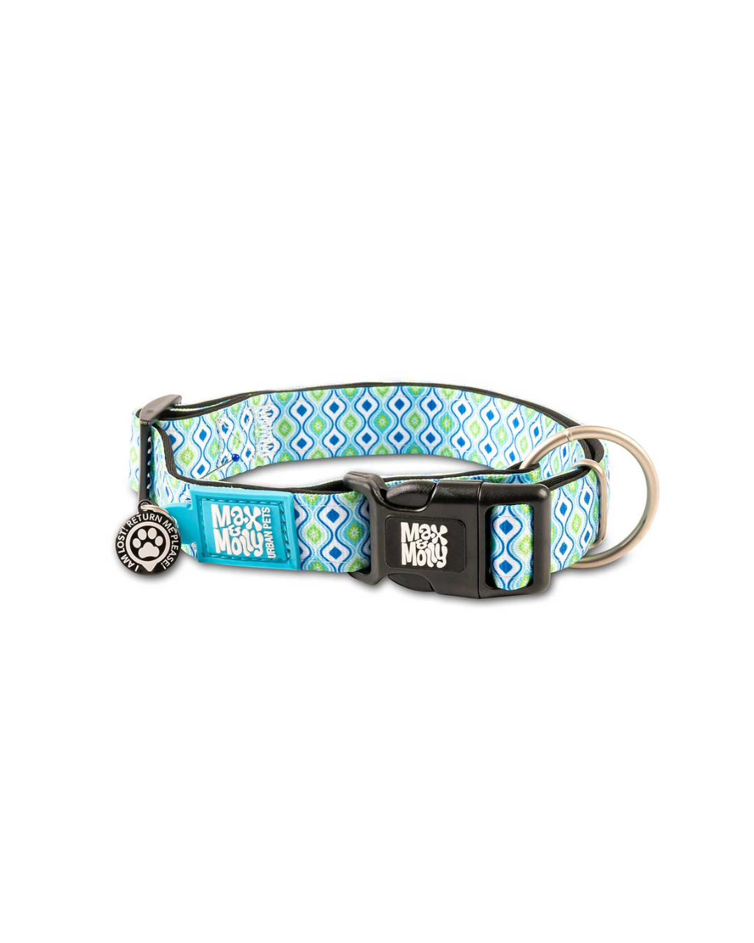 ID Dog Collar Retro Blue Collar