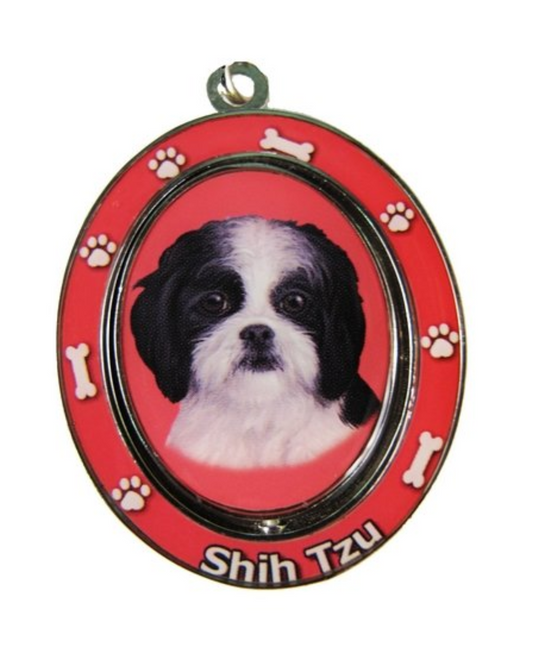 Shih Tzu black and white Keychain