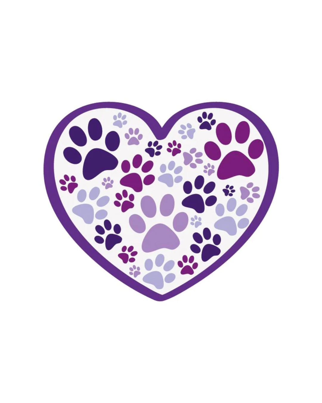 Heart with Paws Sticker