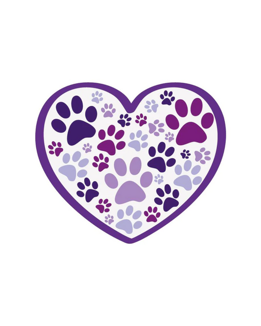 Heart with Paws Sticker