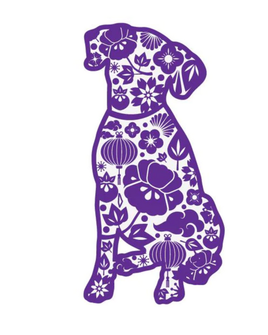 Paisley Dog Sticker